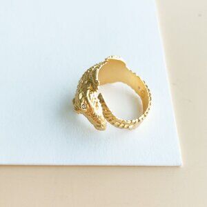 Julie Vos Alligator Collection. Gold Ring Size 7